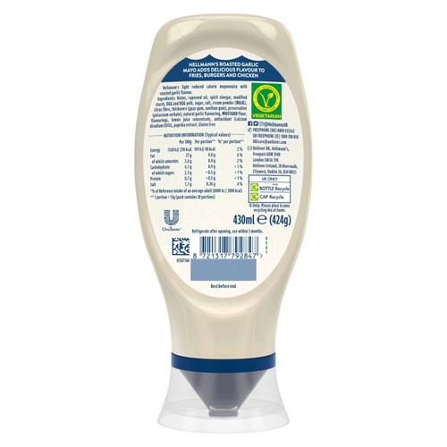 Hellmann'S Garlic Mayonnaise 430ml