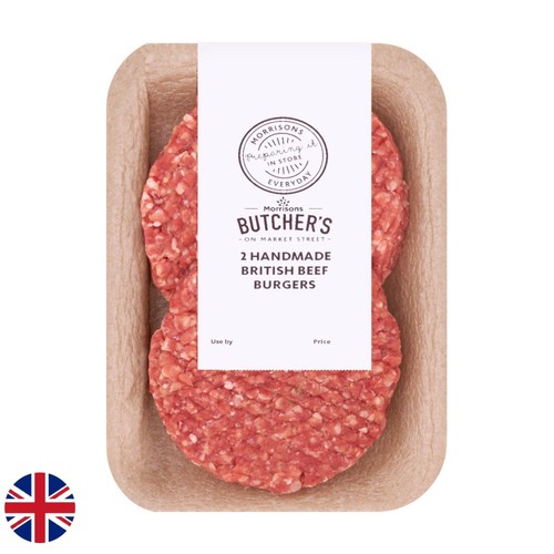 Morrisons British Butchers Hand Made Steak Burgers 2 Pack