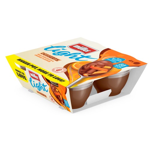 Muller Light Desserts Milk Chocolate & Orange Flavour 4 x 90g (360g)