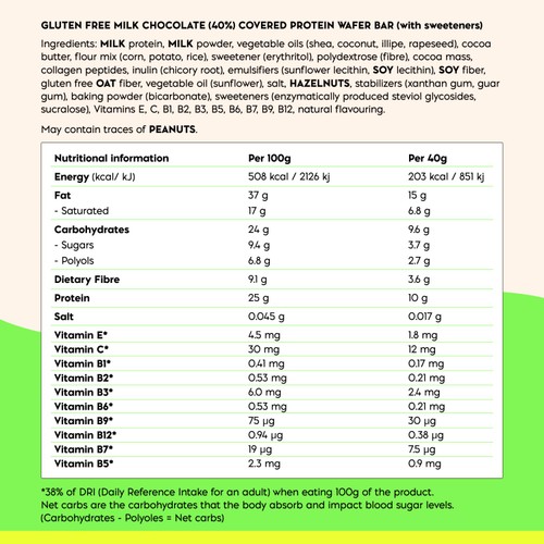 Nick's Hazelnut Protein Wafer 40g