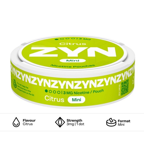 ZYN Citrus 3mg Nicotine Pouches