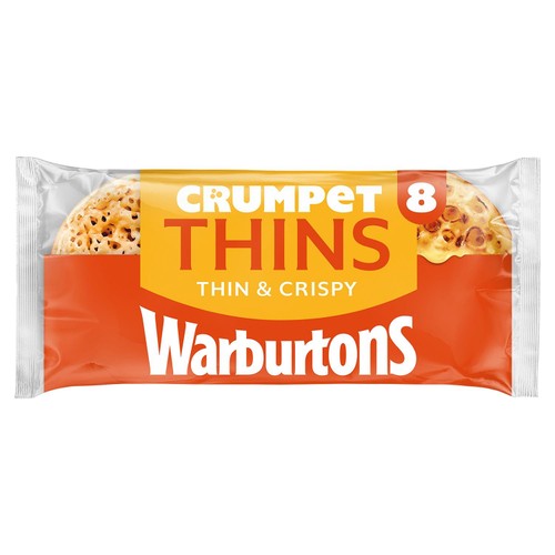 Warburtons Crumpet Thins 8 Pack