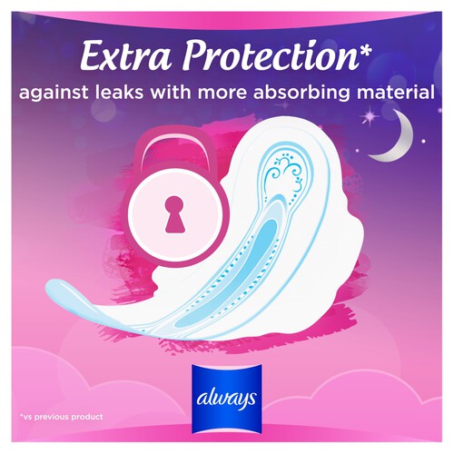 Always Sensitive Night Ultra (Size 3) Sanitary Towels  Wings