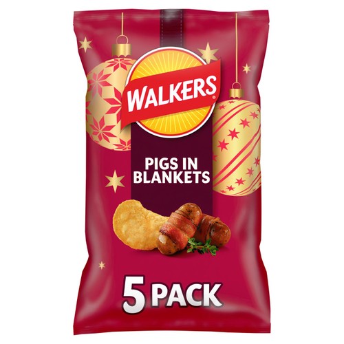 Walkers Pigs In Blankets Multipack Crisps   5 x 25g