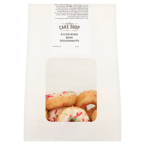 Morrisons 8 Iced Ring Mini Doughnuts