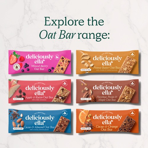 Deliciously Ella Mixed Berry Oat Bars Multipack 3x50g