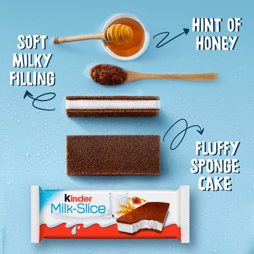 Kinder Milk Slice Chilled Snack bar 3 x 28g