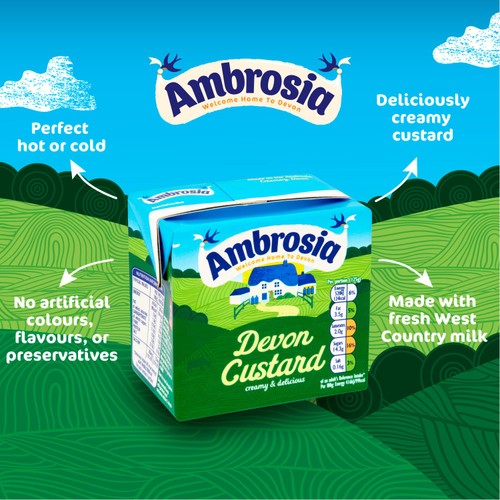 Ambrosia Devon Custard Dessert Carton 500g