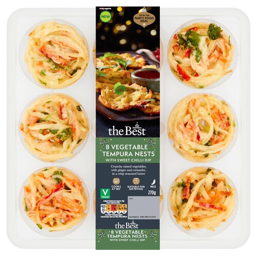 Morrisons The Best 8 Vegetable Tempura Nests With Sweet Chilli Dip