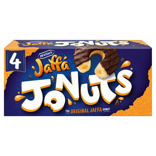 McVitie's Jaffa Cakes Original Jaffa Jonuts Biscuits 4 Pack Multipack 