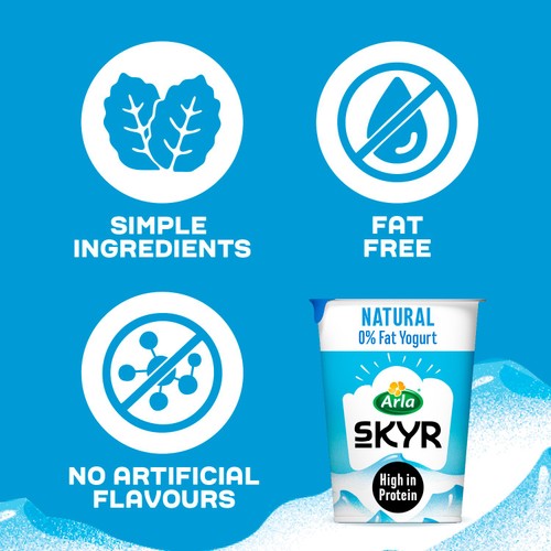 Arla Skyr High Protein Natural Icelandic Style Yogurt