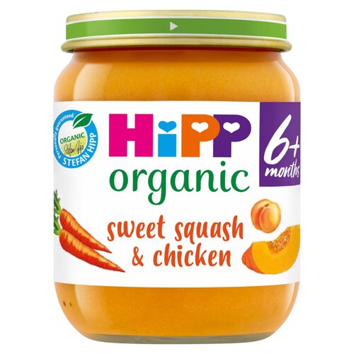 HiPP Organic Sweet Squash & Chicken Baby Food Jar 6+ Months