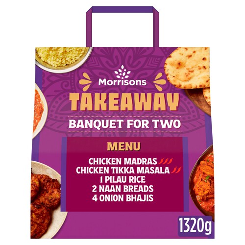 Morrisons Takeaway Banquet For Two- Chicken Madras & Chicken Tikka Masala