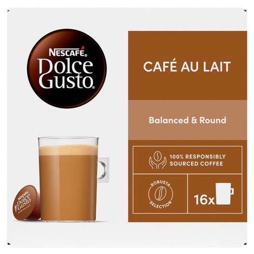 Nescafe Dolce Gusto Cafe Au Lait Coffee Pods x 16