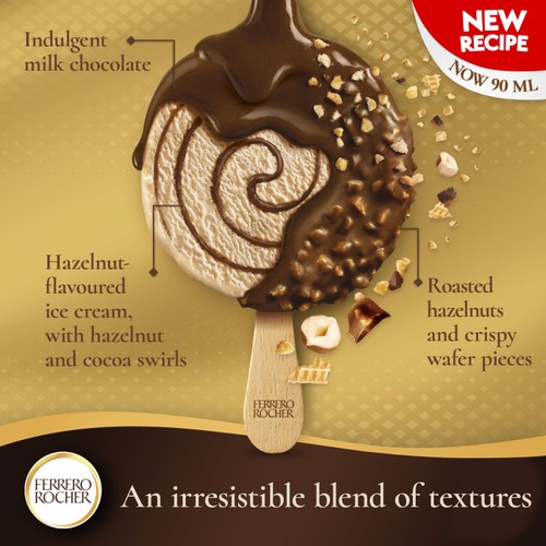 Ferrero Rocher Ice Cream   3 x 90ml
