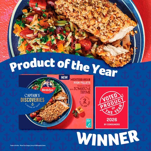 Birds Eye 2 Focaccia Crumb Mediterranean Fish Fillets 220g