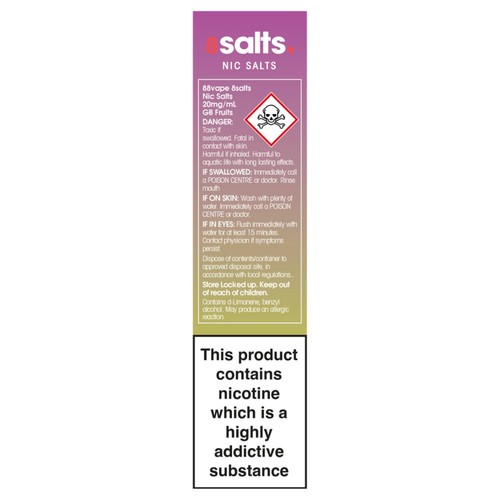 8Salts Nic Salts 20mg Gb Fruits 10ml