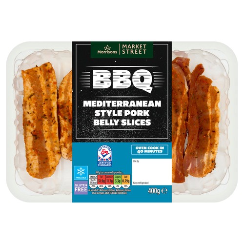 Morrisons British Mediterranean Pork Belly Slices 400g