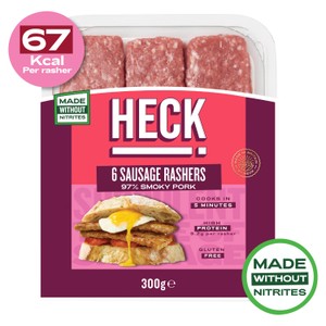Heck 6 Smoky Pork Sausage Rashers 300g