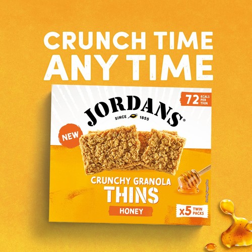Jordans Granola Thins Honey Oat Cereal Bars 5 x 32g