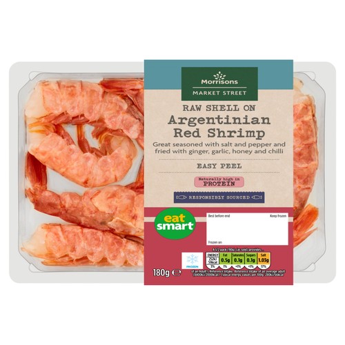 Morrisons Raw Easy Peel Shell On Argentinian Red Shrimp