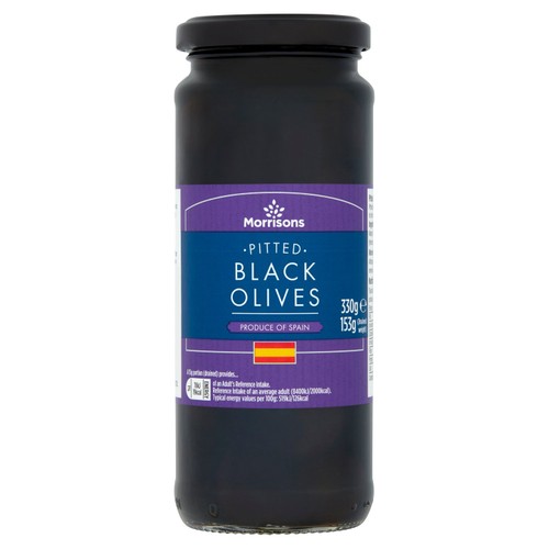 Morrisons pitted black olives