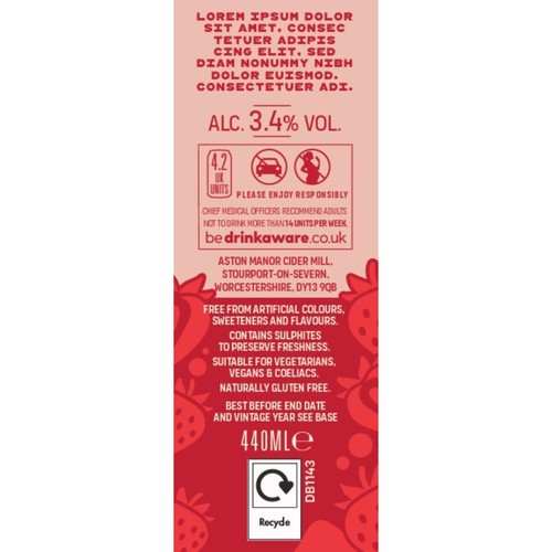Churchwoods Strawberry Cider 4 x 440ml
