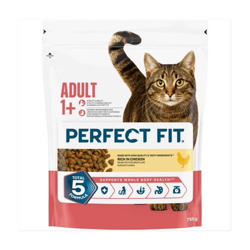 Perfect Fit Adult Dry Cat Food Chicken 750g