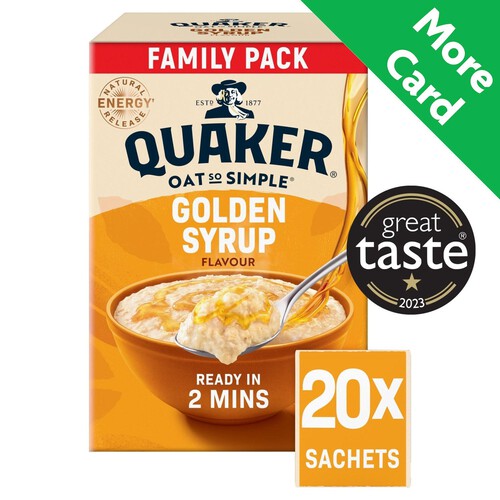 Quaker Oat So Simple Golden Syrup Big Pack Porridge Sachets