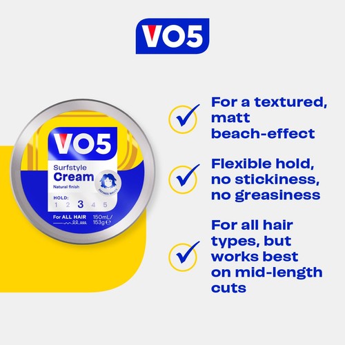  VO5 Surfstyle Paste Natural Hold   150ml