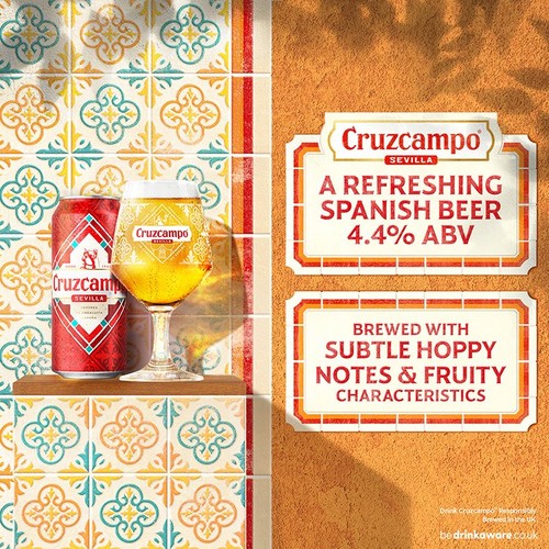 Cruzcampo Sevilla Lager Beer Cans 10 x 440ml