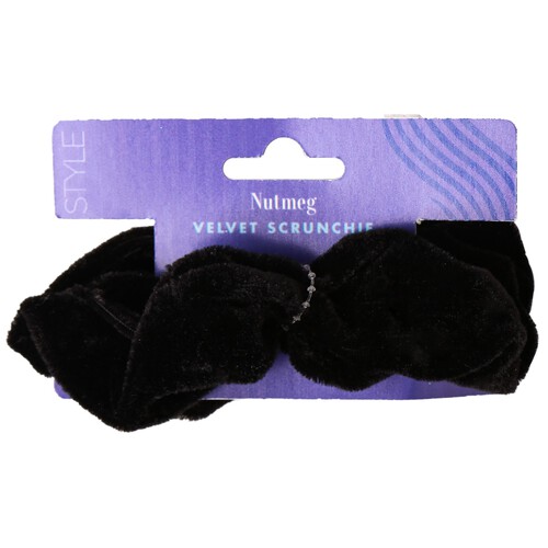 Nutmeg Black Velvet Scrunchies