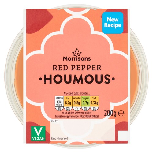 Morrisons red pepper houmous