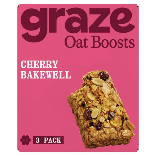 Graze Cherry Bakewell Oat Boosts 3 x 40g