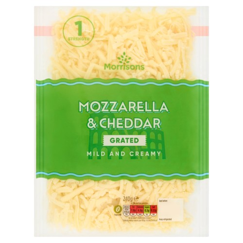 Morrisons grated mozzarella cheddar mix
