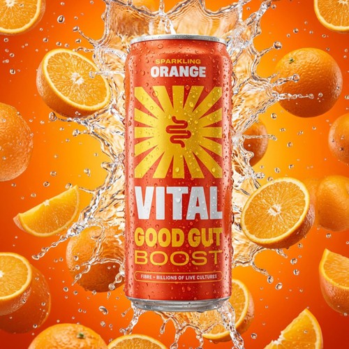 VITAL Gut Healthy Sparkling Orange Soda   4x335ml