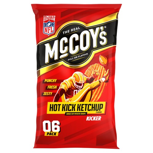 McCoy's Hot Kick Ketchup Crisps  6 x 25g