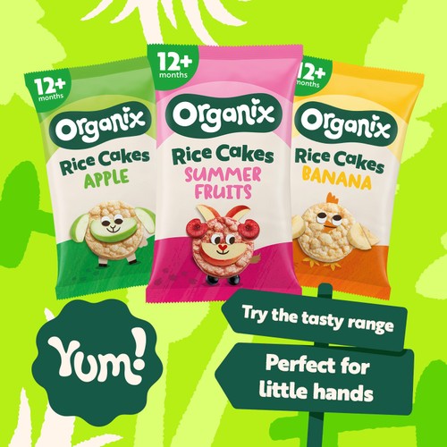 Organix Apple Rice Cake Clouds Multipack 4X18G