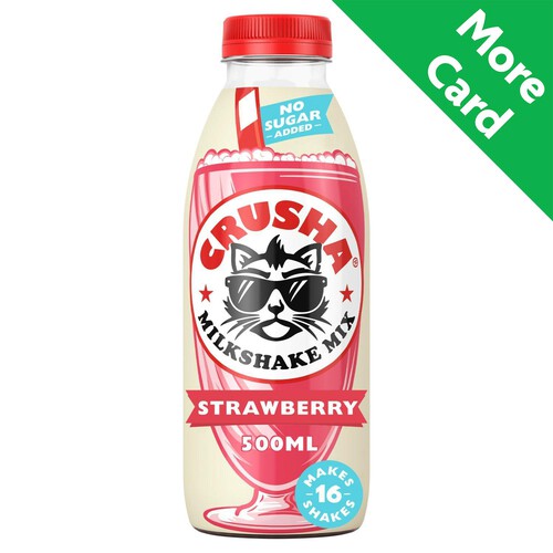 Crusha Strawberry No Added Sugar Milkshake Mix