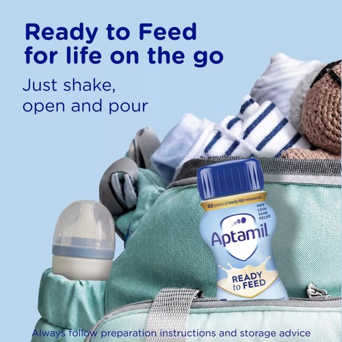 Aptamil 1 First Infant Baby Milk Formula Liquid Ready to Feed from Birth