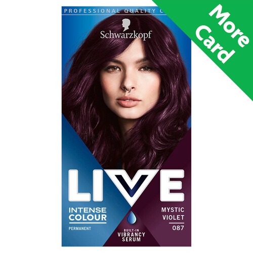 Schwarzkopf LIVE Intense Colour Permanent Purple Hair Dye 087 Mystic Violet