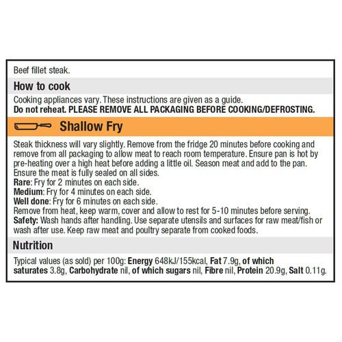 Morrisons The Best British Fillet Steak