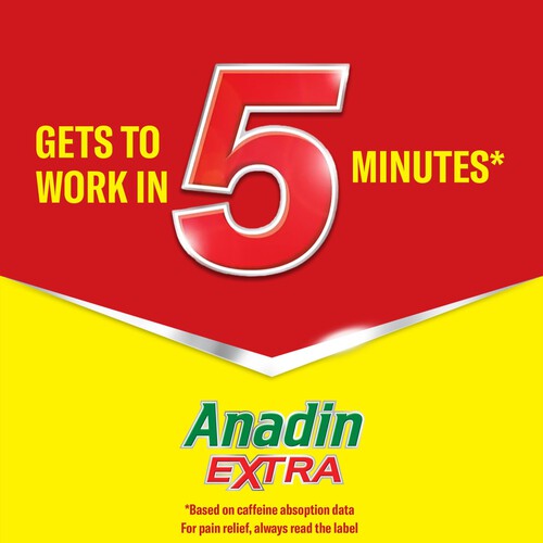 Anadin Extra Painkiller Asprin Paracetamol & Caffeine Caplets