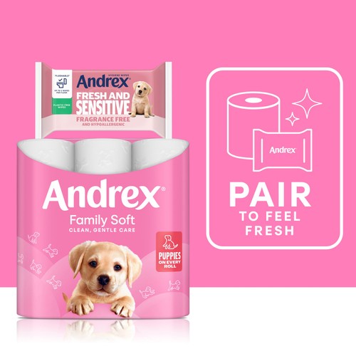 Andrex Family Soft Toilet Tissue 4 Standard Rolls