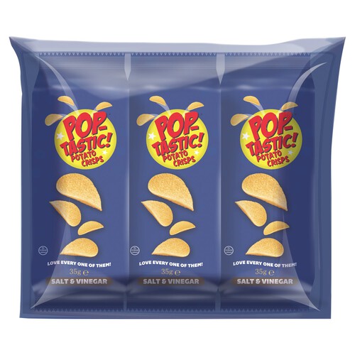 Pop Tastic Potato Crisps Salt & Vinegar 