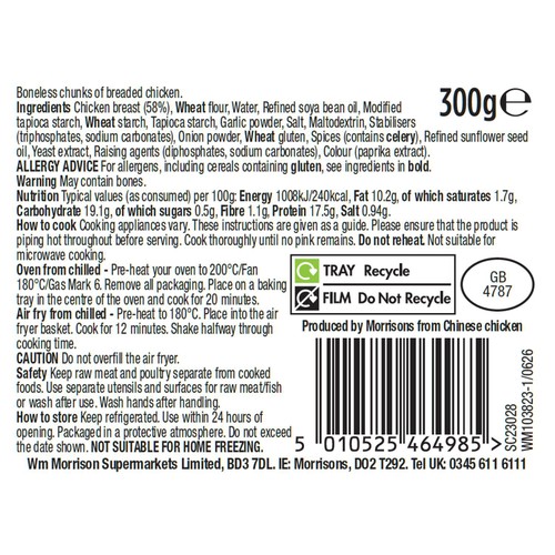 Morrisons Christmas Breaded Chicken Chunks 300g