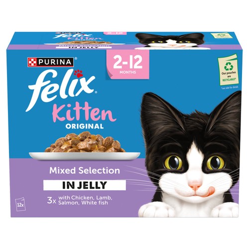 Felix Original Kitten Mixed Selection In Jelly Wet Cat Food 