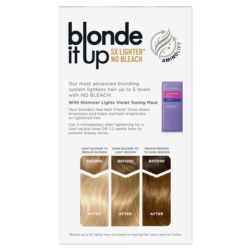 Clairol Blonde It Up Permanent Hair Dye Platinum Blonde