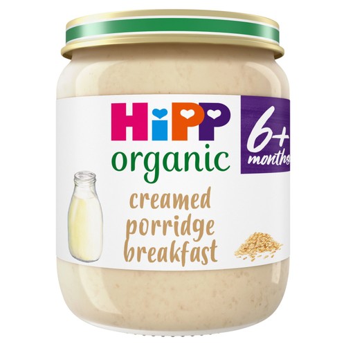 HiPP Organic creamed porridge breakfast baby food jar