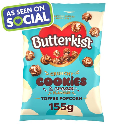 Butterkist Cookies & Cream Flavour Toffee Popcorn 155g